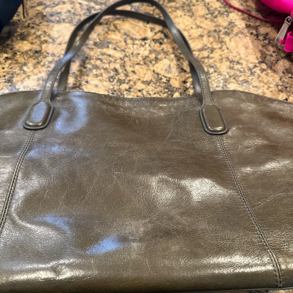 Elegant Black Leather Tote Bag